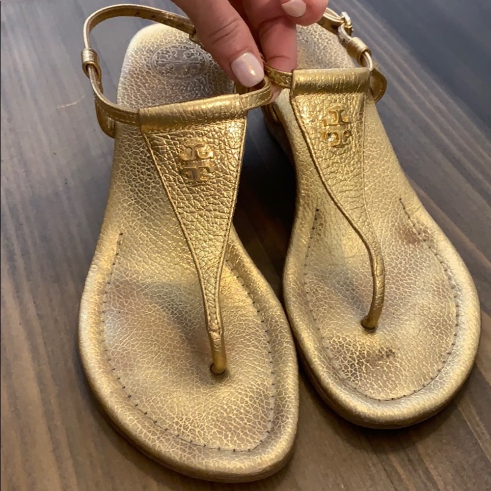Gold wedge Tory Burch sandals